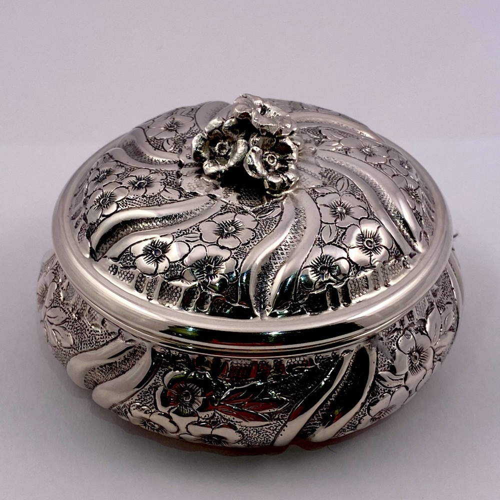 Italian 800 silver trinket/jewelry box